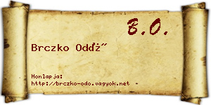 Brczko Odó névjegykártya